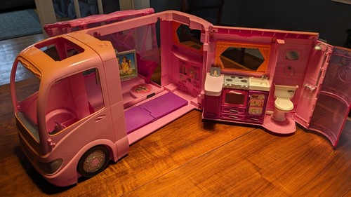 Barbie rosa glamour camper - rosa,