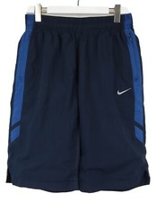 Nike-Fit Dry Shorts Uomo M Foderato Logo Swoosh Blu Coulisse