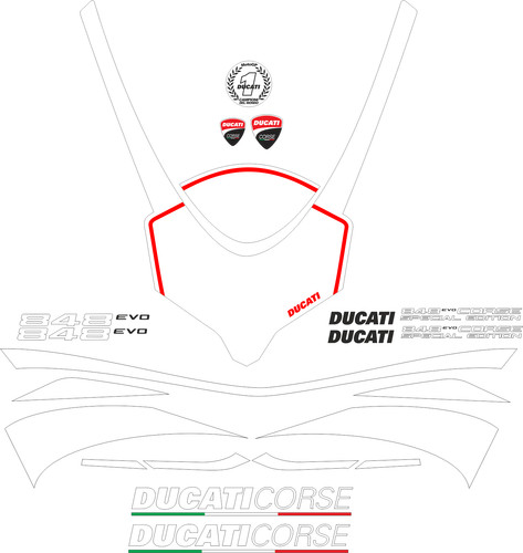 Adesivi ducati 848 evo replica - adesivi,