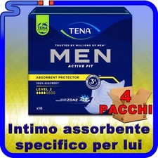 TENA MEN LEVEL 2 PROTEZIONE ASSORBENTE PER UOMO  4 CONFEZIONI DA 10 PZ LIVELLO 2
