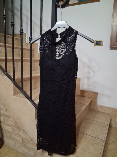 Tubino nero pizzo - tubino,