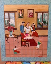 Quadro naif amica del - l'amica, cuore