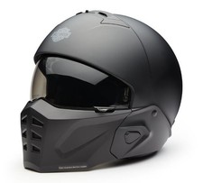 Casco jet Harley-Davidson Ultra X16 2 in 1 B&S, casco moto, nero, taglia XS-XXL