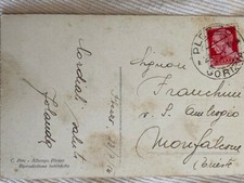 REGNO D'ITALIA RARISSIMO TIMBRO DI PLEZZO ITALIANA 1935 CARTOLINA MONTE ROMBON  