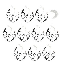 10x Auricolari 2 Fili con PTT