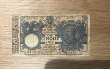 BIGLIETTO DI STATO 5 LIRE