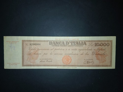 10000 lire titolo provvisorio - 10000,