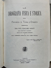 LECCE BRINDISI TARANTO - GIACOMO ARDITI - COROGRAFIA PROVINCIA TERRA D'OTRANTO