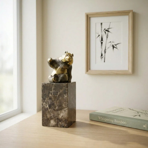Statua panda bronzo alta - bronzo,