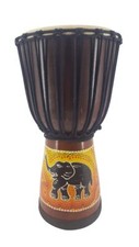 Tamburo Djembe professionale 50 cm bongo tamburo busch tamburo percussioni elefante arte africana