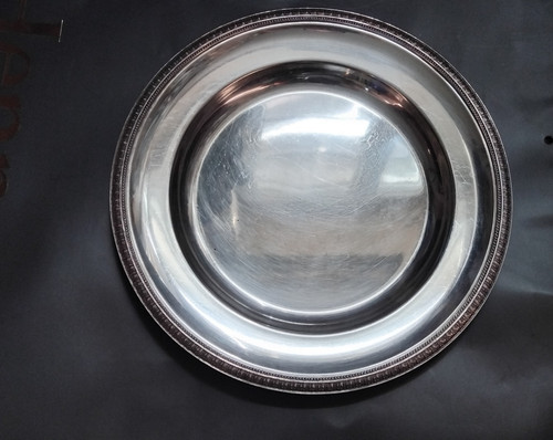 Grand plat rond métal