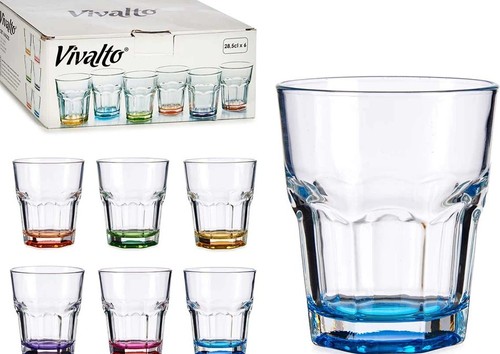 Set bicchieri base colorati - 6,