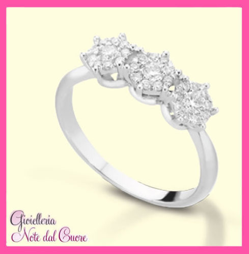 Anello trilogy oro bianco - anello,