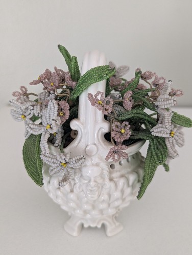Perline semi vetro - , bianco