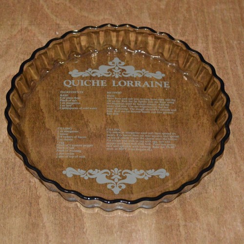 Piatto quiche lorena vetro - lorena,