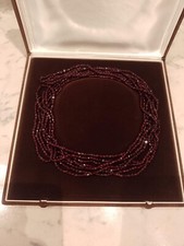 collana di pietre granato fine 1800