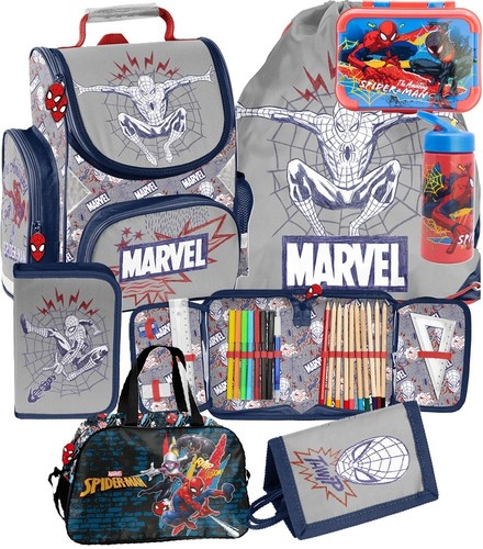 Zaino scuola spiderman set - zaino,
