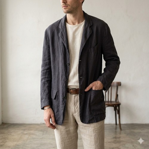 Blazer uomo 120 - lino, morbido