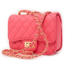 Borsetta rosa shock trapuntata