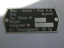 Targa puch plate - targa, id-plate