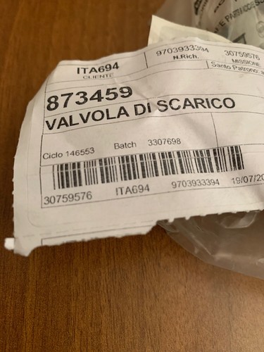 873459 valvola scarico - 873459,