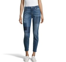 Jeans super skinny effetto usato blu denim