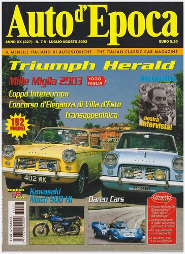 Auto epoca 8 2003 - d’epoca, 7-8/2003