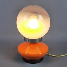 Lampada Da Tavolo Ufo Space Age Metallo E Vetro Murano Modernariato Anni ‘70