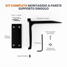 Supporto Bastone Tenda Moderno-Modello Singolo / Doppio per Binario Tenda Piatto