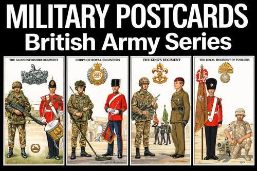 Military regiment postcards - regiment,