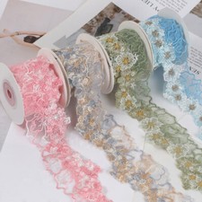 Nastro in pizzo ricamo garza