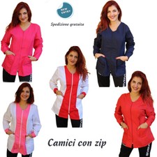Casacca Lavoro camice Donna Parrucchiera Estetista Alimentari Maestra 