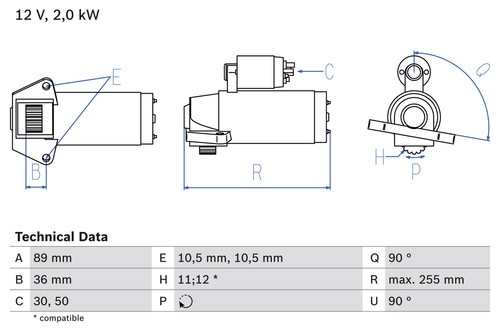 Motorino avviamento bosch - di, 0