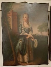 quadro dipinto a mano su tavola stile classico arte povera soggetti vari 30X40CM