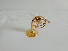 Strumenti Musicali Miniatura Corno Francese Ottone Dorato
