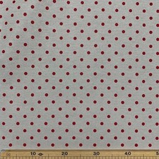 Tessuto Panama Shabby Pois