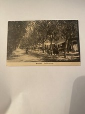Riccione Viale principale cartolina d’epoca 1923 animata Moto Negozi 