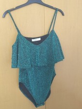 Body donna elegante Zara Knit  mis. S  verde scintillante in condizioni perfette