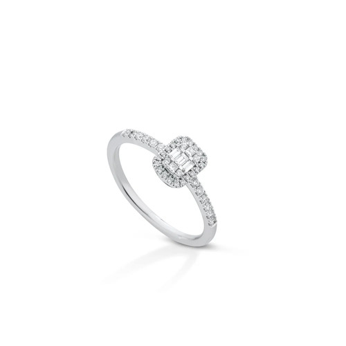 Anello oro bianco carati - bianco, 18