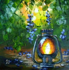 Luce Originale Dipinto Olio