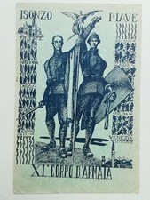 CARTOLINA XI° CORPO D'ARMATA ISONZO VENEZIA PRIMA GUERRA MONDIALE WW1 FANTERIA 