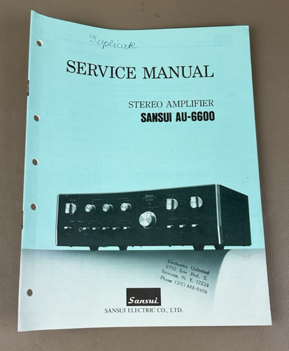 Sansui 6600 amplificatore - sansui, au-6600