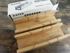 2x Cassetta per tagliacornici in legno Squadra KATER Zoccolino Dima 300 x90 x60h