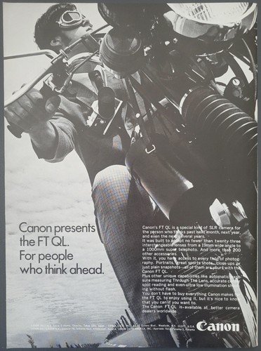 1969 stampa annuncio canon - canon, ft