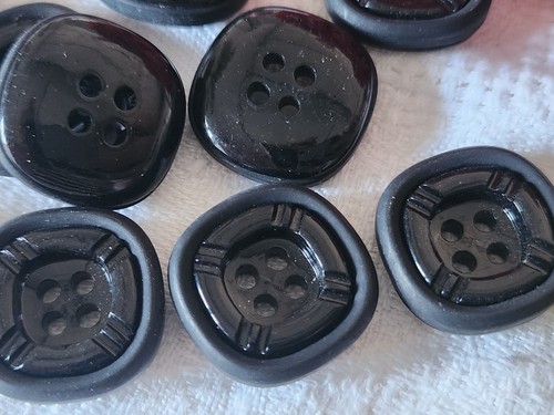 Lotto bottoni vintage neri - 10,