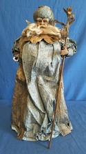 Grande scultura Statua Re magio Presepe Napoletano Carta Pesta Anni 70 1900