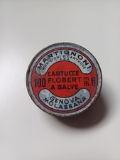 VECCHIA SCATOLA DI LATTA "MARTIGNONI" 100 CARTUCCE FLOBERT A SALVE - NON COMUNE!