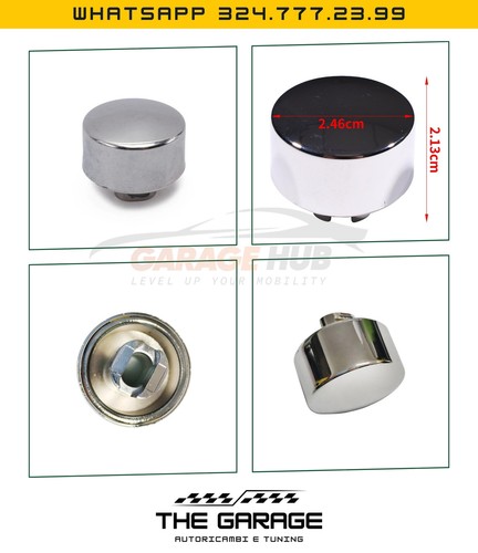 Pulsante freno mano cromato - a,