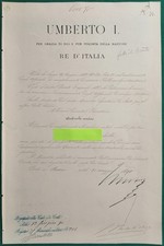 Autografo re Umberto I di