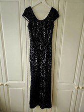 Maxi abito nero con paillettes